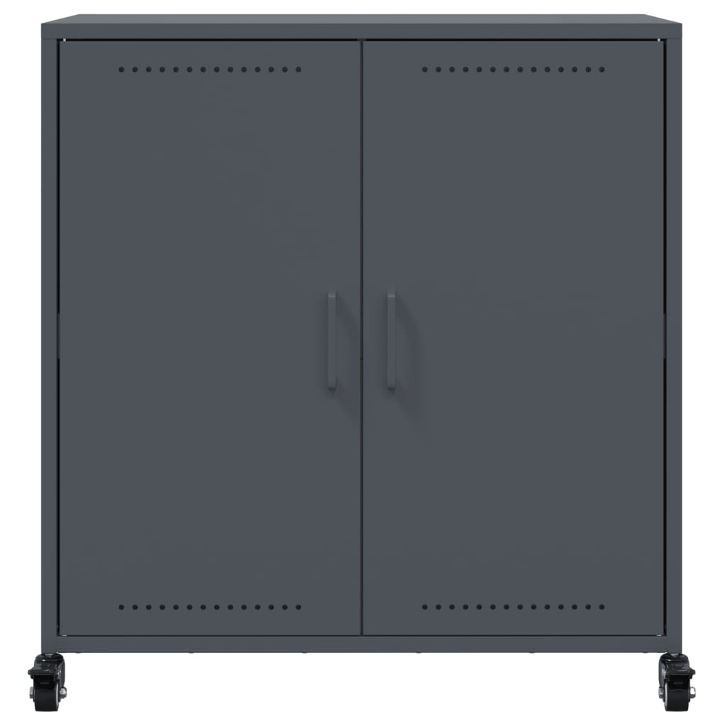 Credenza-Buffet-Armadio da cucina Antracite 68x39x72 cm in Acciaio
