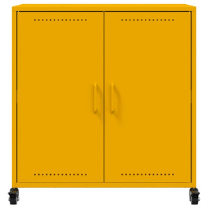 Credenza Giallo Senape 68x39x72 cm in Acciaio 846659
