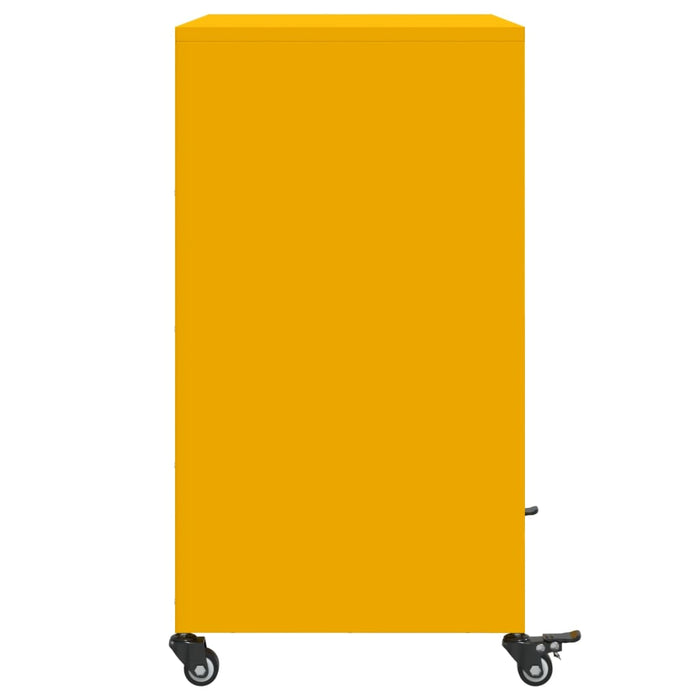 Credenza Giallo Senape 68x39x72 cm in Acciaio 846659