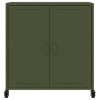 vidaXL Credenza Verde Oliva 68x39x72 cm in Acciaio