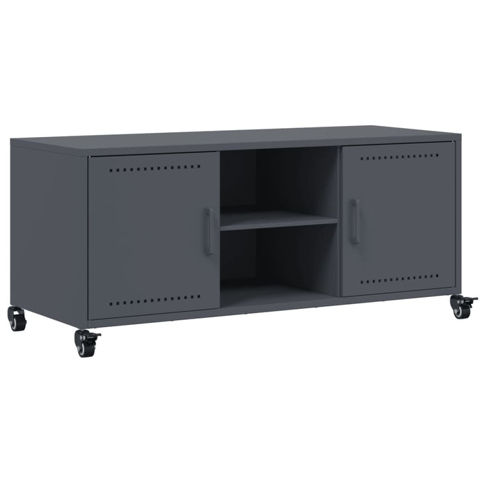 Mobile TV-Credenza TV-Console TV Antracite 100,5x39x43,5 cm Acciaio 552721