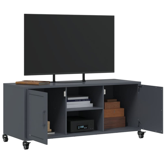 Mobile TV-Credenza TV-Console TV Antracite 100,5x39x43,5 cm Acciaio 552721