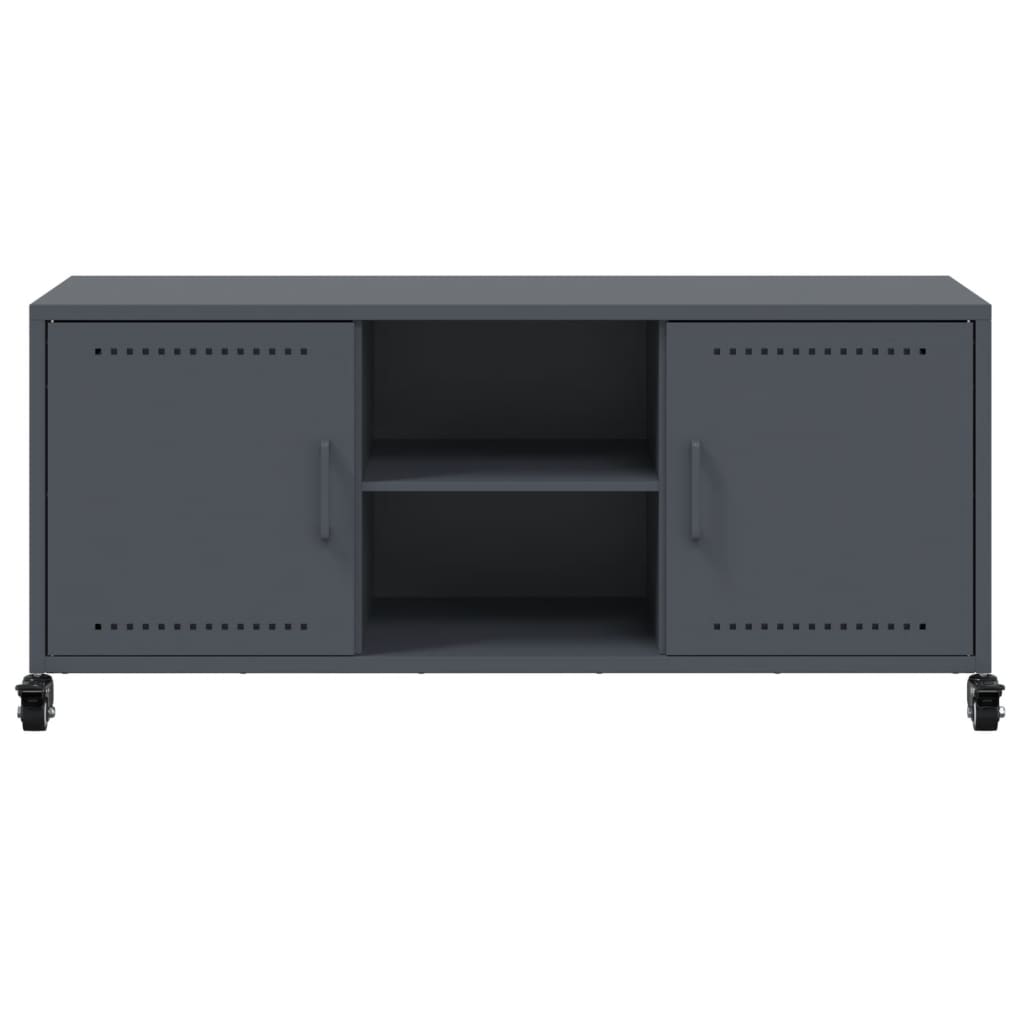 Mobile TV-Credenza TV-Console TV Antracite 100,5x39x43,5 cm Acciaio 552721