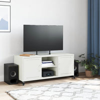 Mobile TV-Credenza TV-Console TV Bianco 100,5x39x43,5 cm in Acciaio 249045