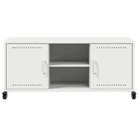 Mobile TV-Credenza TV-Console TV Bianco 100,5x39x43,5 cm in Acciaio 249045