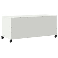 Mobile TV-Credenza TV-Console TV Bianco 100,5x39x43,5 cm in Acciaio 249045