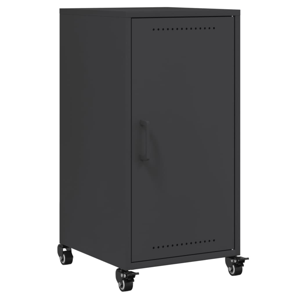vidaXL Credenza Nera 36x39x72 cm in Acciaio
