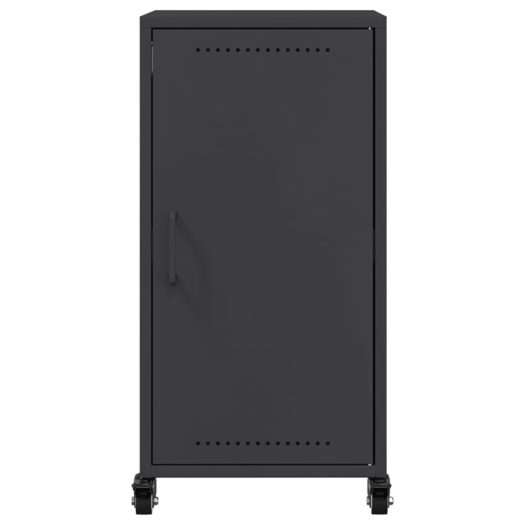 vidaXL Credenza Nera 36x39x72 cm in Acciaio