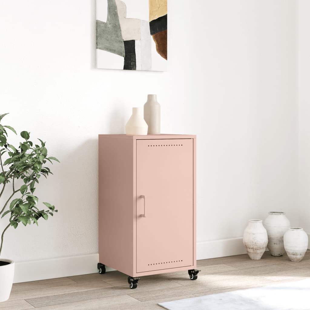 vidaXL Credenza Rosa 36x39x72 cm in Acciaio