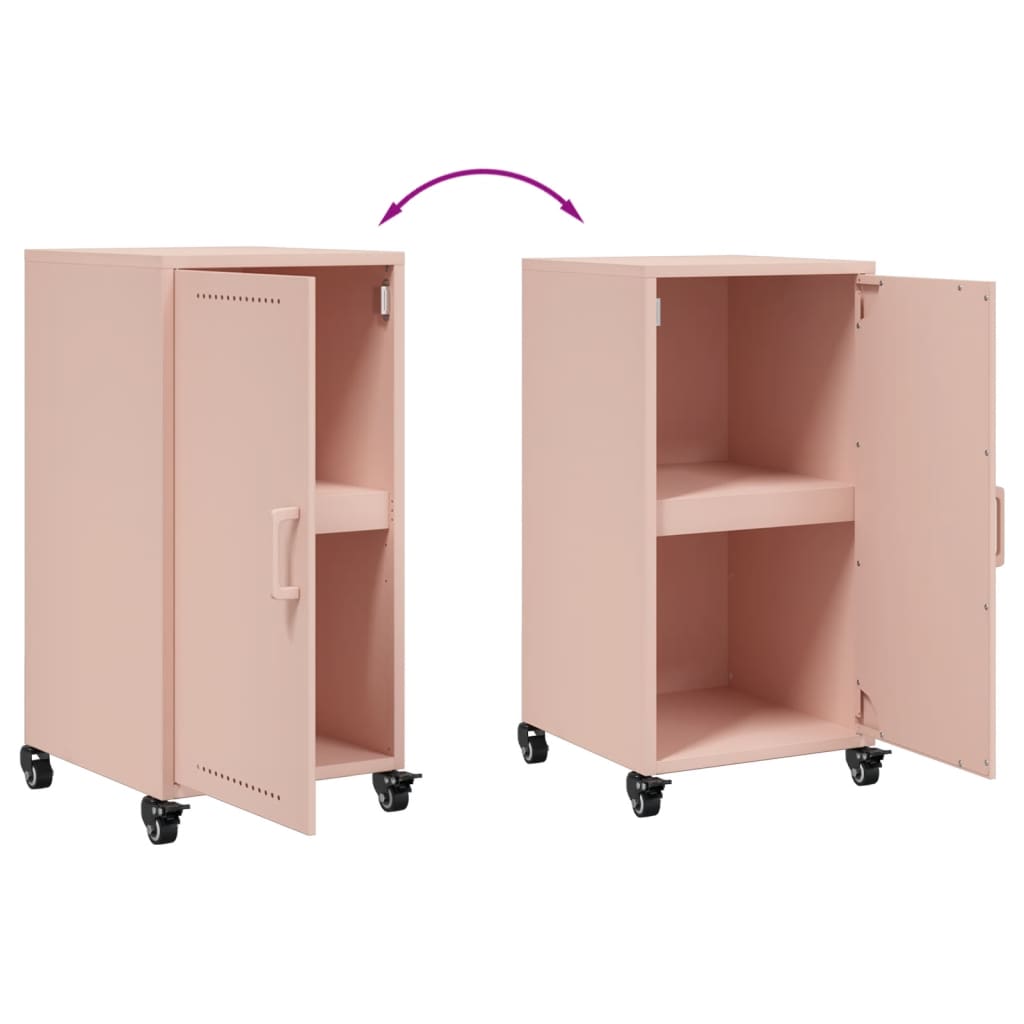 vidaXL Credenza Rosa 36x39x72 cm in Acciaio