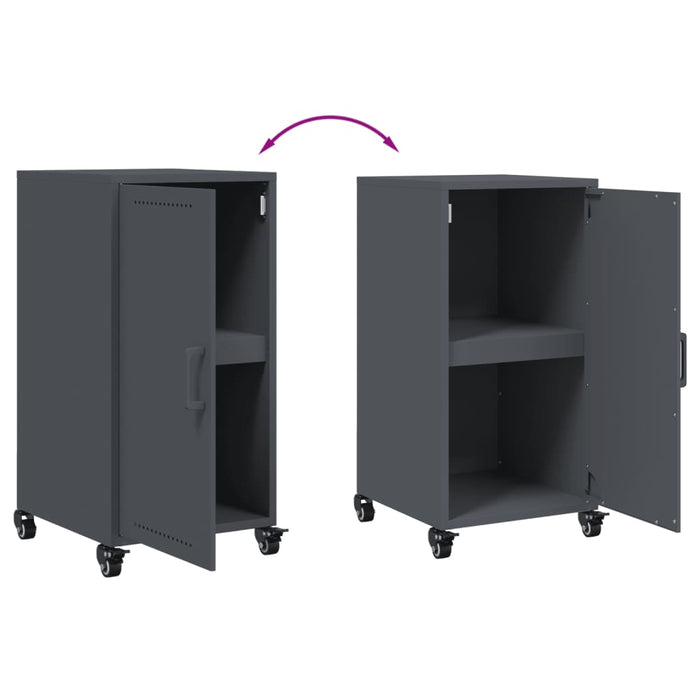 vidaXL Credenza Antracite 36x39x72 cm in Acciaio