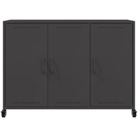 vidaXL Credenza Nera 100,5x39x72 cm in Acciaio