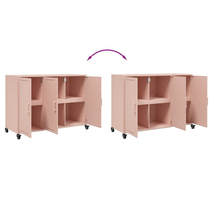Credenza-Buffet-Armadio da cucina Rosa 100,5x39x72 cm in Acciaio 494780