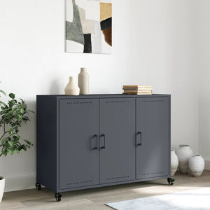 Credenza-Buffet-Armadio da cucina Antracite 100,5x39x72 cm in Acciaio