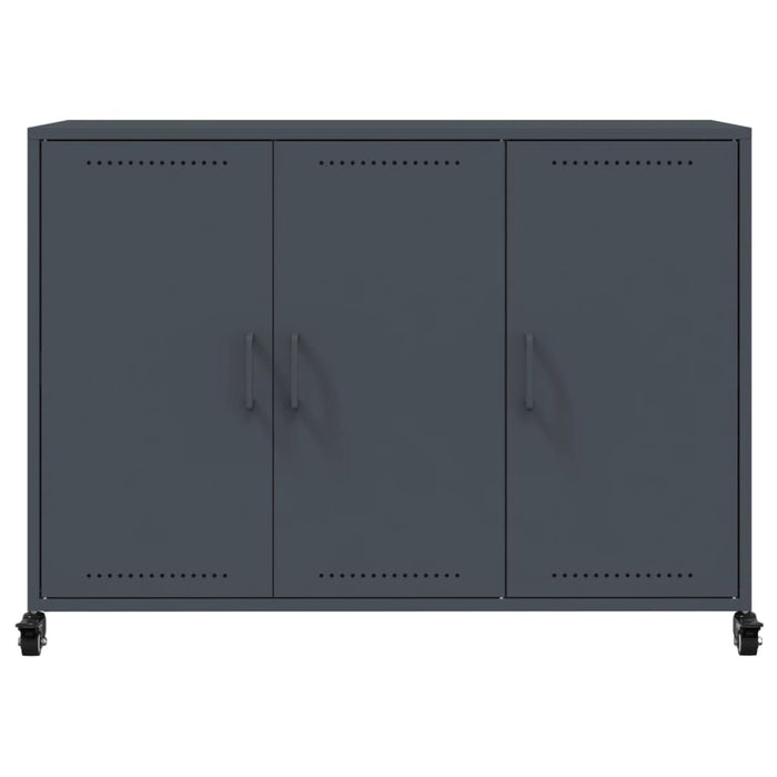 Credenza Antracite 100,5x39x72 cm in Acciaio Laminato a Freddo 846682