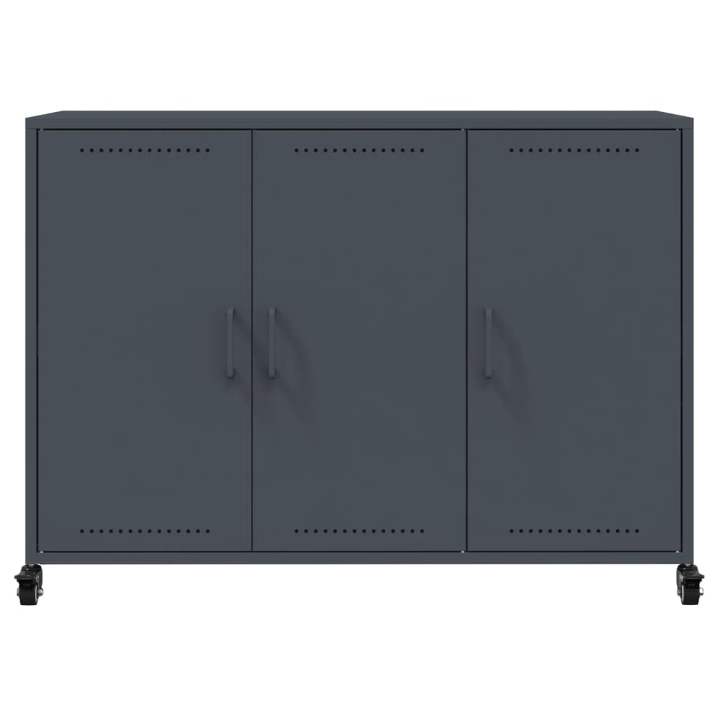 vidaXL Credenza Antracite 100,5x39x72 cm in Acciaio