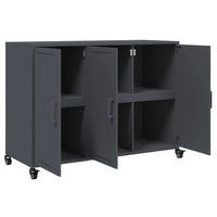 vidaXL Credenza Antracite 100,5x39x72 cm in Acciaio