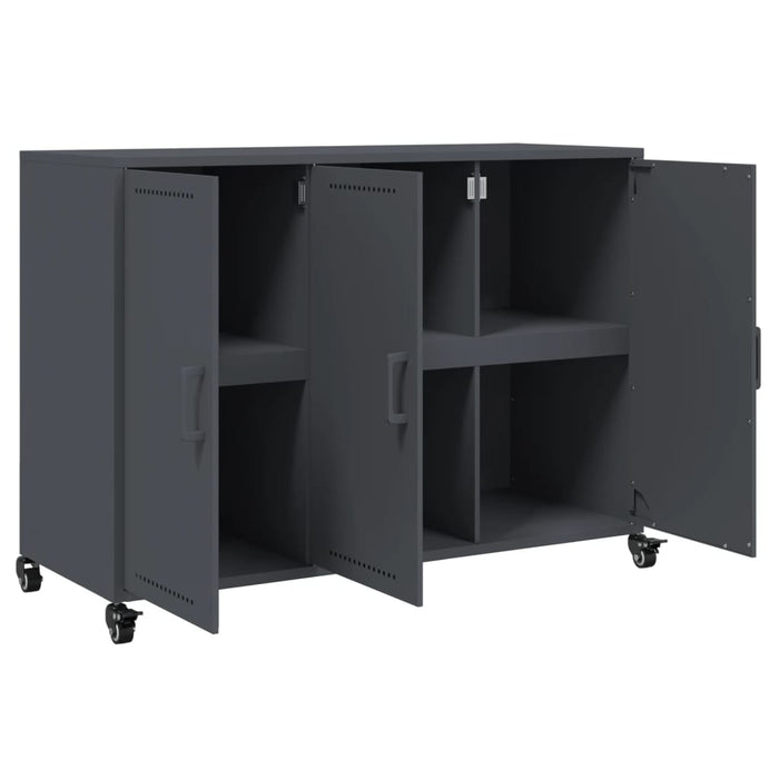 vidaXL Credenza Antracite 100,5x39x72 cm in Acciaio