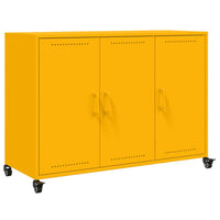 vidaXL Credenza Giallo Senape 100,5x39x72 cm in Acciaio