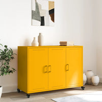 Credenza Giallo Senape 100,5x39x72 cm in Acciaio 846683