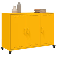 Credenza Giallo Senape 100,5x39x72 cm in Acciaio 846683