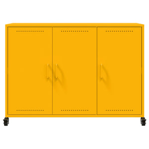 vidaXL Credenza Giallo Senape 100,5x39x72 cm in Acciaio