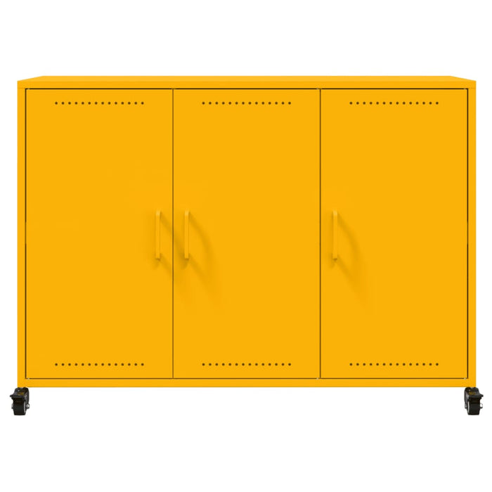 vidaXL Credenza Giallo Senape 100,5x39x72 cm in Acciaio