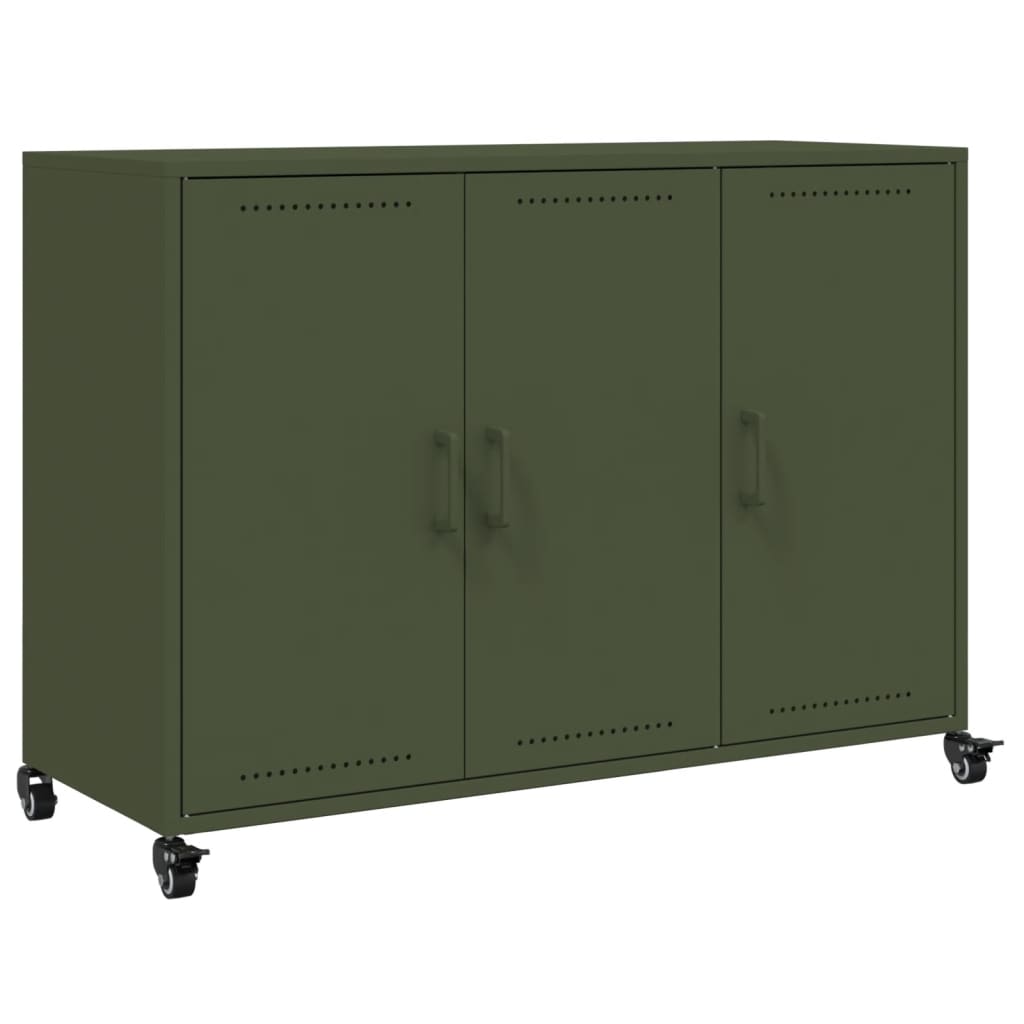 Credenza Verde Oliva 100,5x39x72 cm in Acciaio 846684