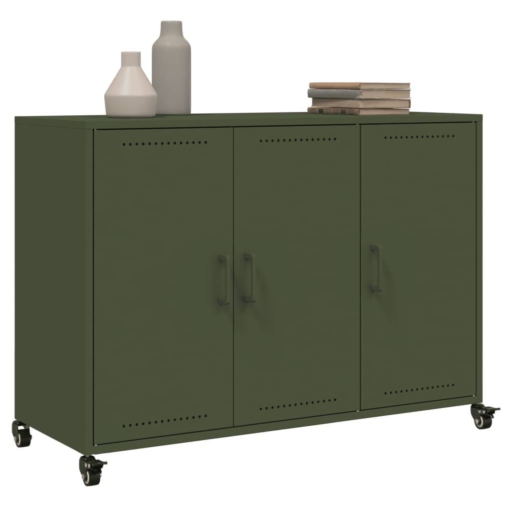 Credenza Verde Oliva 100,5x39x72 cm in Acciaio 846684