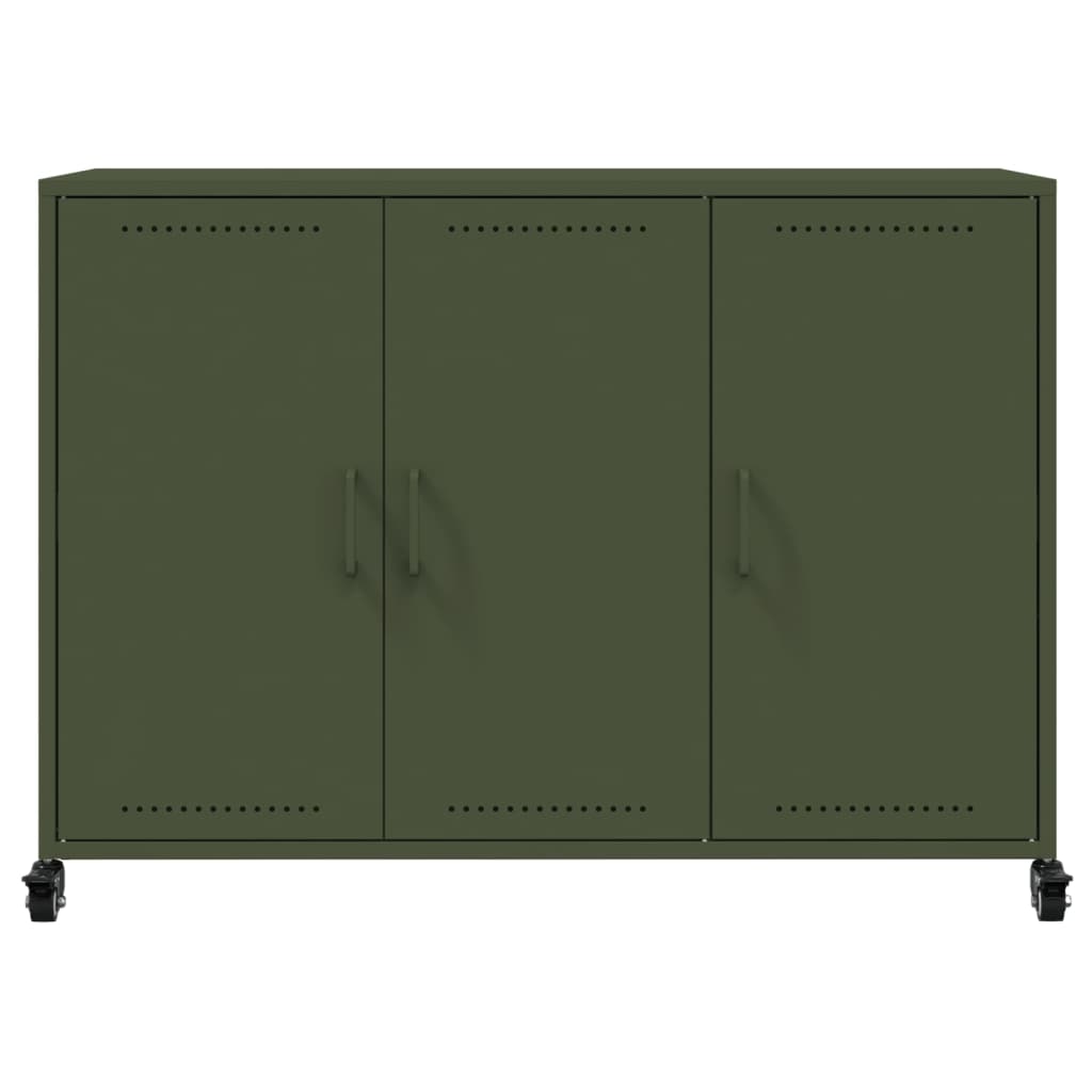 Credenza Verde Oliva 100,5x39x72 cm in Acciaio 846684