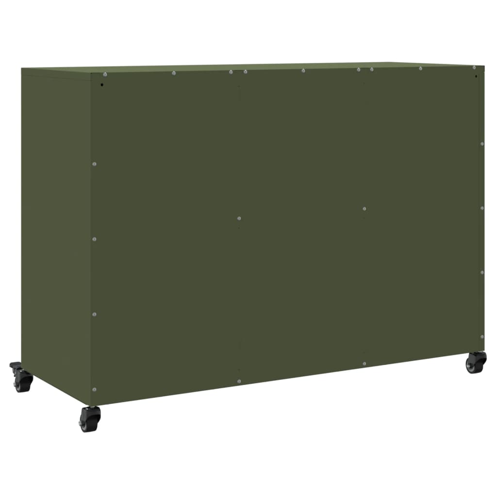 Credenza Verde Oliva 100,5x39x72 cm in Acciaio