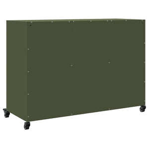 Credenza Verde Oliva 100,5x39x72 cm in Acciaio