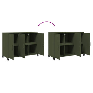 Credenza Verde Oliva 100,5x39x72 cm in Acciaio 846684
