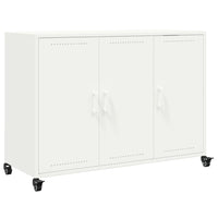 Credenza-Buffet-Armadio da cucina Bianca 100,5x39x72 cm in Acciaio