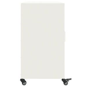 Credenza-Buffet-Armadio da cucina Bianca 100,5x39x72 cm in Acciaio