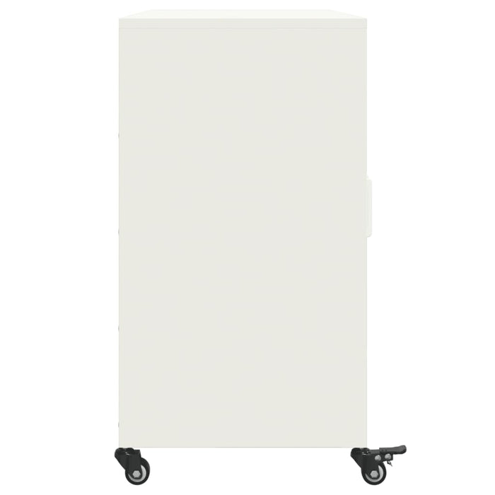 Credenza-Buffet-Armadio da cucina Bianca 100,5x39x72 cm in Acciaio