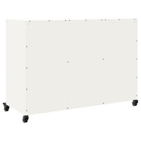Credenza-Buffet-Armadio da cucina Bianca 100,5x39x72 cm in Acciaio