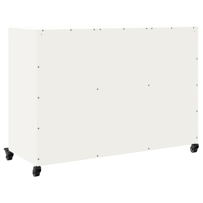 Credenza-Buffet-Armadio da cucina Bianca 100,5x39x72 cm in Acciaio
