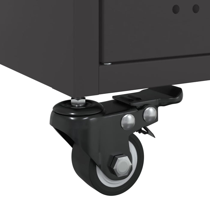 Tavolino da Salotto Nero 100,5x39x72 cm in Acciaio 846686