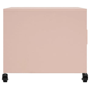 Tavolino da Salotto Rosa 100,5x39x72 cm in Acciaio 846687