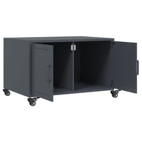 vidaXL Tavolino Antracite 68x50x43,5 cm in Acciaio Laminato a Freddo