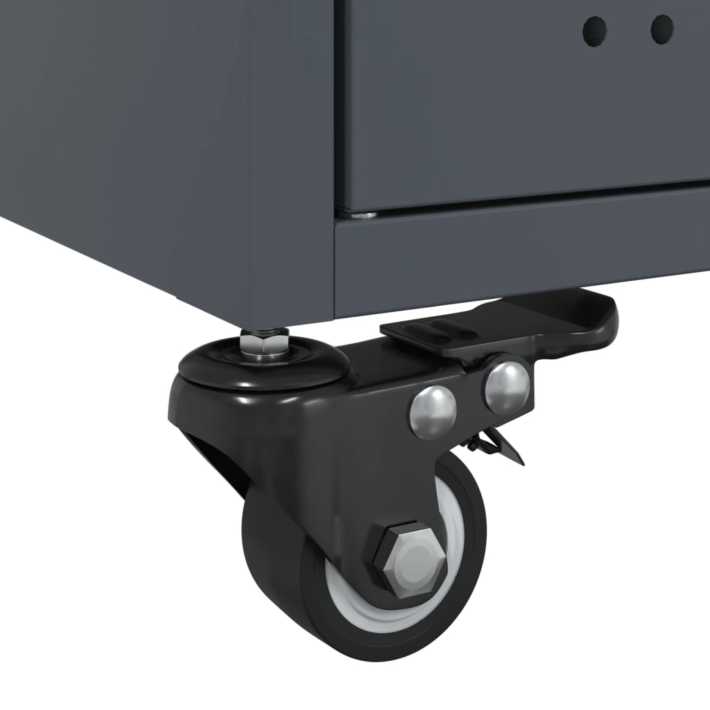 vidaXL Tavolino Antracite 68x50x43,5 cm in Acciaio Laminato a Freddo