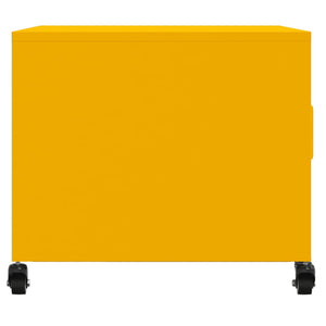 Tavolino Giallo Senape 68x50x43,5 cm Acciaio Laminato a Freddo 846689