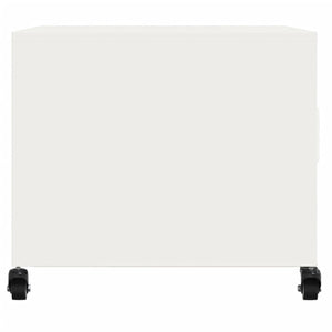 Tavolino da Salotto-Tavolino da soggiorno-Tavolo Bianco 68x50x43,5 cm in Acciaio