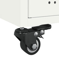 Tavolino da Salotto Bianco 68x50x43,5 cm in Acciaio 846691