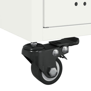 Tavolino da Salotto Bianco 68x50x43,5 cm in Acciaio 846691