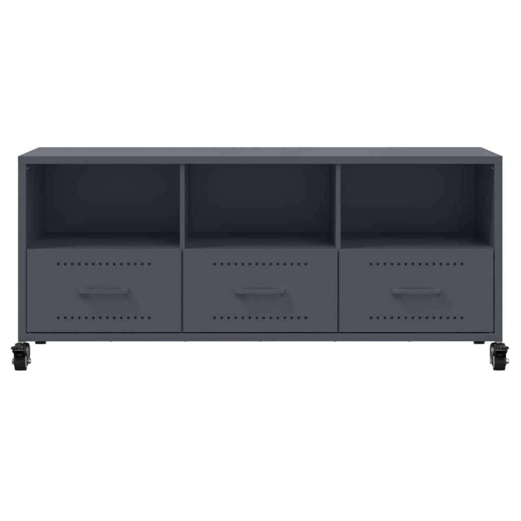 Mobile TV-Credenza TV-Console TV Antracite 100,5x39x43,5 cm Acciaio 587770