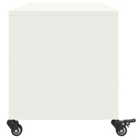 Mobile TV-Credenza TV-Console TV Bianco 100,5x39x43,5 cm in Acciaio 594033
