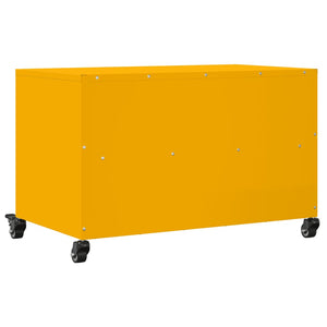 Mobile TV-Credenza TV-Console TV Giallo Senape 68x39x43,5cm Acciaio Laminato a Freddo 716012