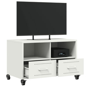 Mobile TV-Credenza TV-Console TV Bianco 68x39x43,5 cm in Acciaio 110607